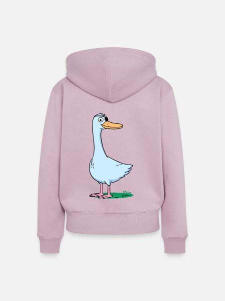 Die einäugige Gans - Frauen Premium Bio Zip Hoodie - Altrosa