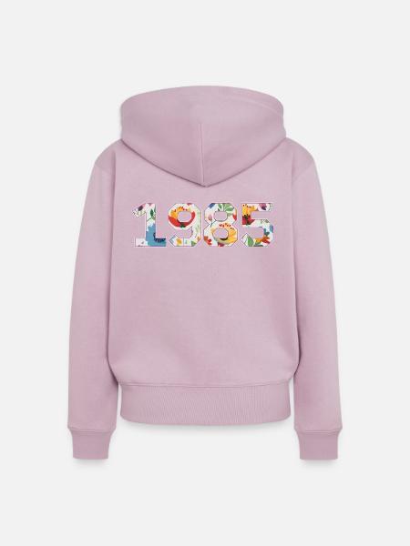 Blumen 1985 - 40-jähriges Jubiläum - Frauen Premium Bio Zip Hoodie - Altrosa