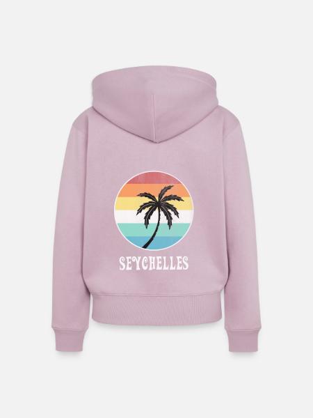 Seychellen - Frauen Premium Bio Zip Hoodie - Altrosa