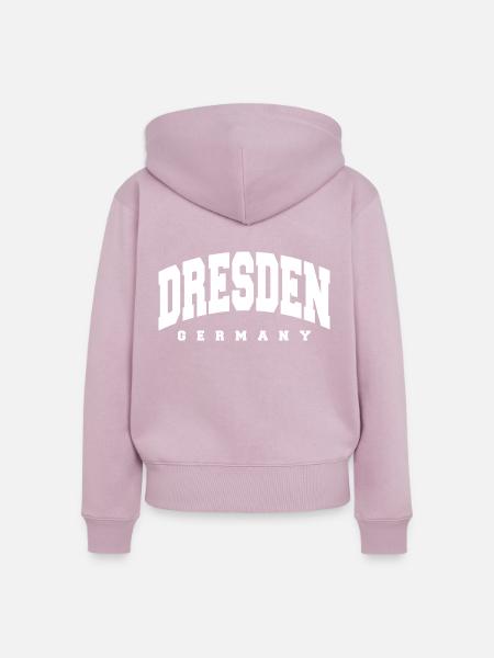 Dresden - Frauen Premium Bio Zip Hoodie - Altrosa