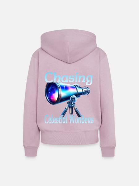 Chasing Celestial Wonders - Frauen Premium Bio Zip Hoodie - Altrosa