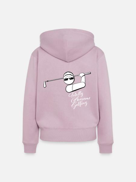 Totally awesome Golfing - Frauen Premium Bio Zip Hoodie - Altrosa