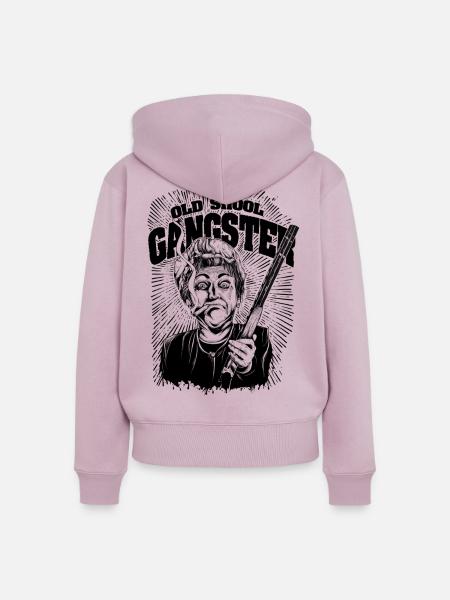Old Shool Gangster - Frauen Premium Bio Zip Hoodie - Altrosa