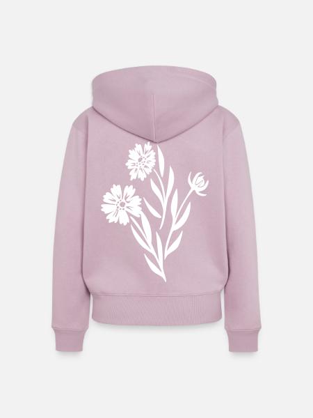 Blumen Blumenkind flower fleur Geschenkidee - Frauen Premium Bio Zip Hoodie - Altrosa