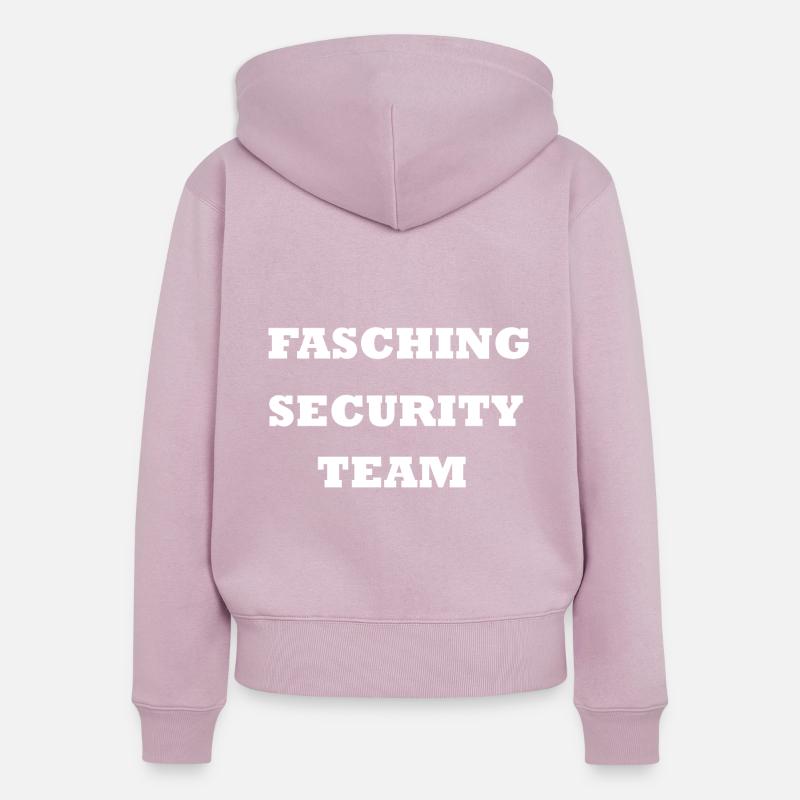 carnaval - Sweat à capuche zippé Premium bio Femme - rose poudré