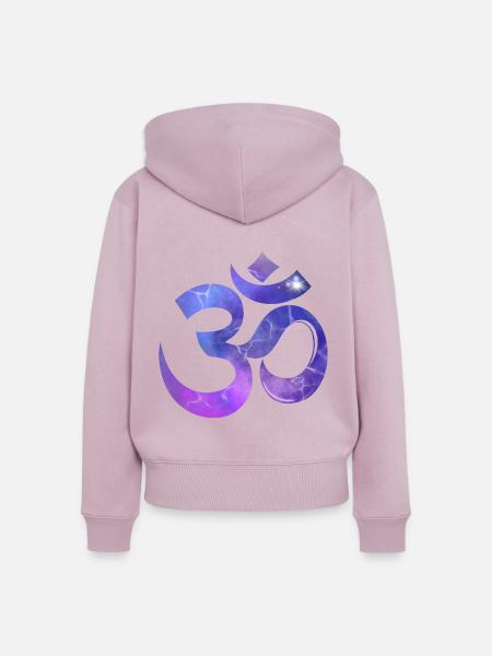 OM - Frauen Premium Bio Zip Hoodie - Altrosa