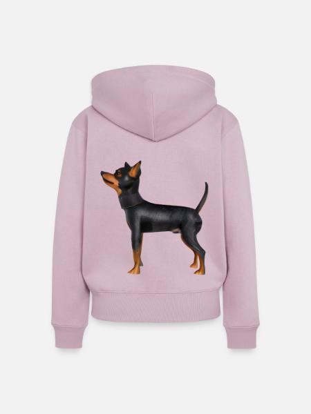 Lancashire Heeler - Frauen Premium Bio Zip Hoodie - Altrosa