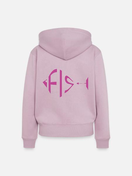 Fisch - Frauen Premium Bio Zip Hoodie - Altrosa