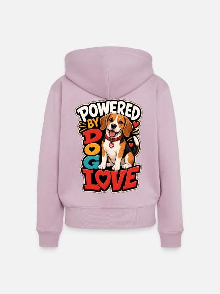 Beagle - Frauen Premium Bio Zip Hoodie - Altrosa