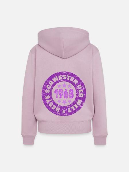 1968 1968 - Frauen Premium Bio Zip Hoodie - Altrosa