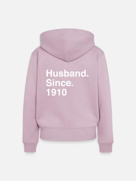 Jubiläumsehemann seit 1910 Hochzeit - Frauen Premium Bio Zip Hoodie - Altrosa
