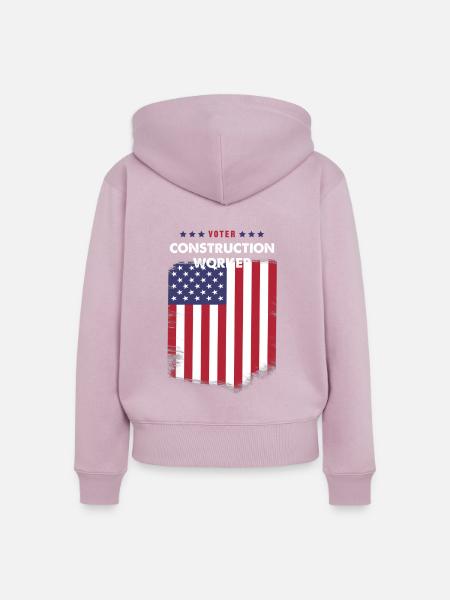 Wähler Bauarbeiter - Frauen Premium Bio Zip Hoodie - Altrosa