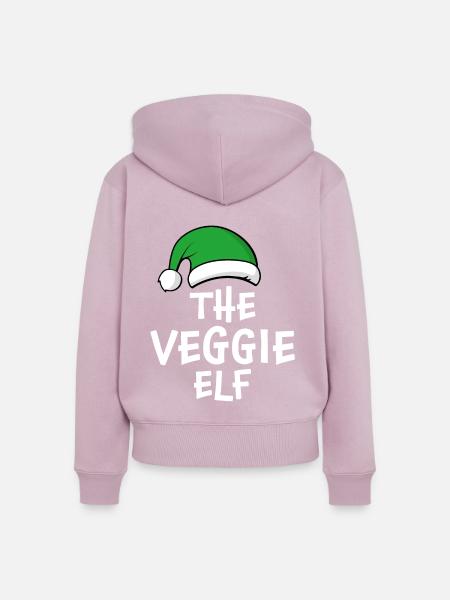 Die vegetarische Elfe - Frauen Premium Bio Zip Hoodie - Altrosa