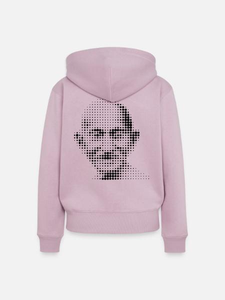 Gandhi - Frauen Premium Bio Zip Hoodie - Altrosa