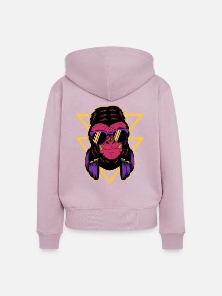 Gorilla Cool - Frauen Premium Bio Zip Hoodie - Altrosa