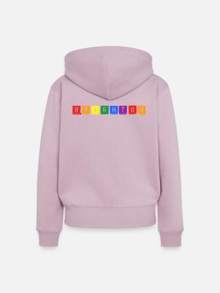 Rainbow Brighton! - Frauen Premium Bio Zip Hoodie - Altrosa
