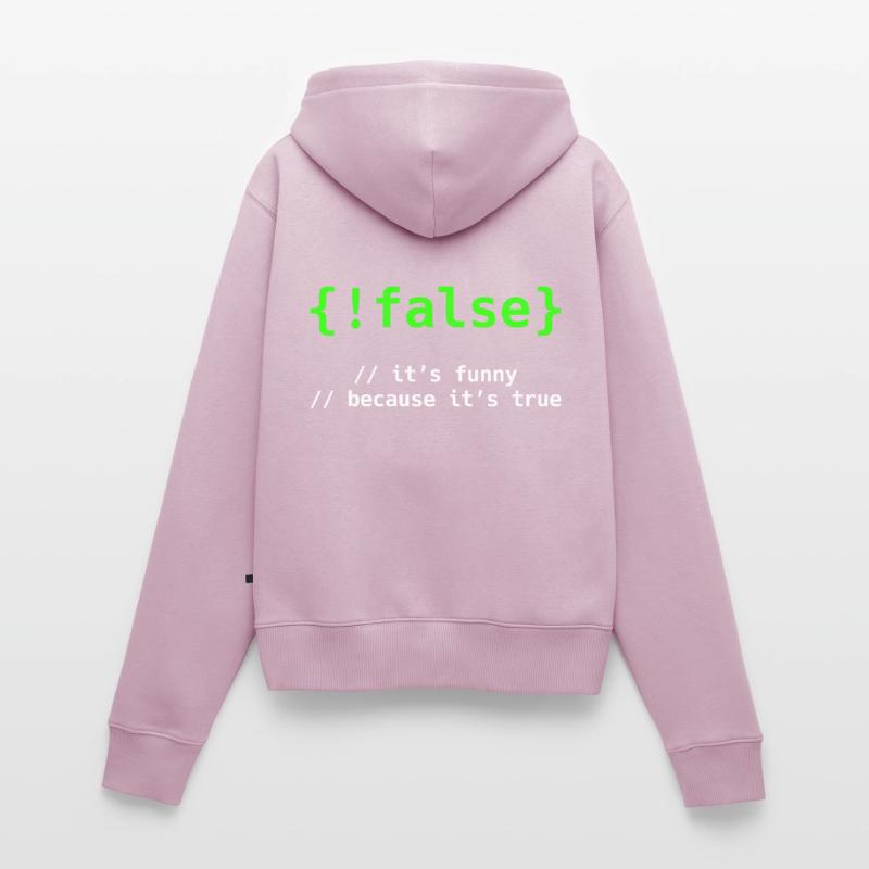 Admin Administrateur Codage Codage Programmation Sweat à capuche zippé Premium bio Femme