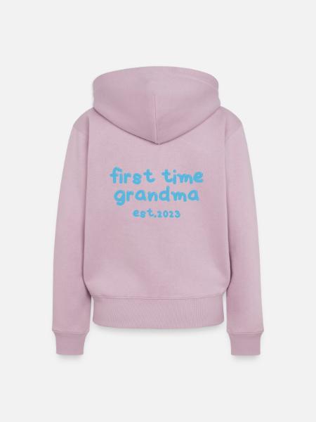 Oma zum ersten Mal - Frauen Premium Bio Zip Hoodie - Altrosa