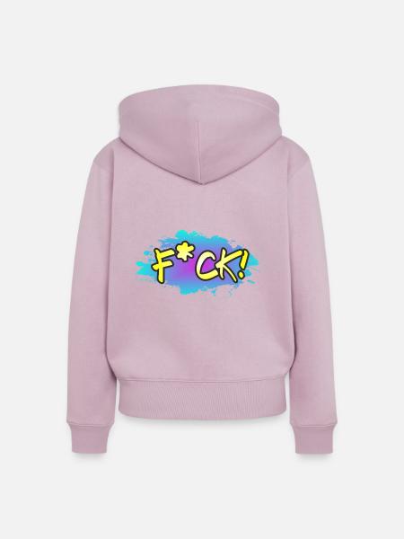 Fuck/F*ck - Frauen Premium Bio Zip Hoodie - Altrosa