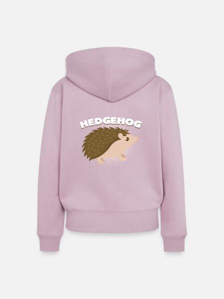 Igel - Frauen Premium Bio Zip Hoodie - Altrosa