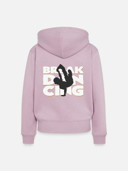 Breakdancing - Frauen Premium Bio Zip Hoodie - Altrosa