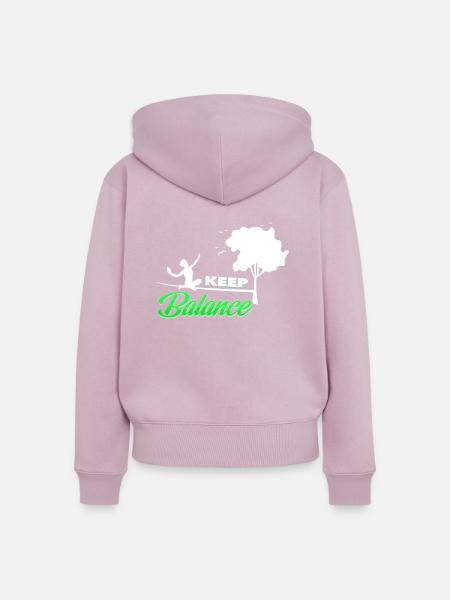 Balance - Frauen Premium Bio Zip Hoodie - Altrosa