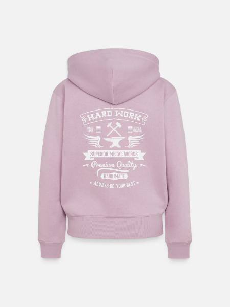 Metall - Frauen Premium Bio Zip Hoodie - Altrosa