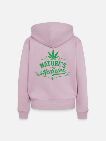 Marihuana - Frauen Premium Bio Zip Hoodie - Altrosa