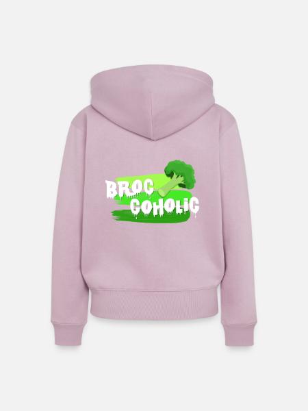 Brokkoli - Frauen Premium Bio Zip Hoodie - Altrosa