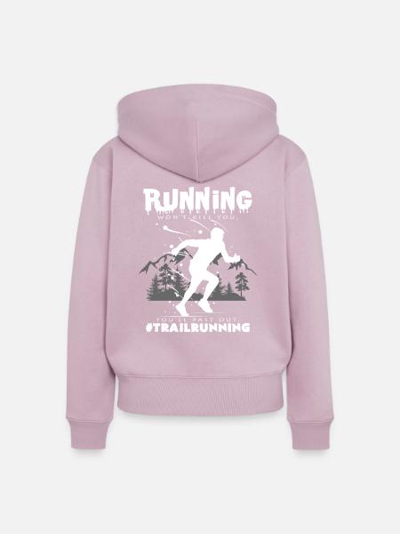 Trailrunning - Frauen Premium Bio Zip Hoodie - Altrosa