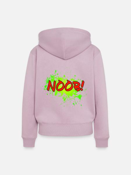NOOB! - Frauen Premium Bio Zip Hoodie - Altrosa