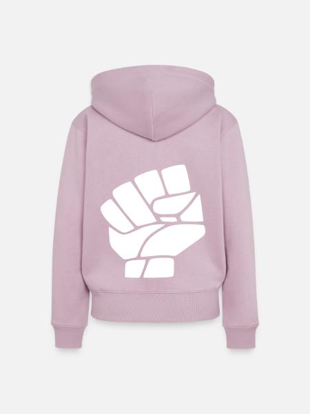 Revolution hand - Frauen Premium Bio Zip Hoodie - Altrosa