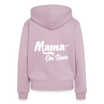 Mama on Tour Beste Mama bestes Mami Schweiz - Frauen Premium Bio Zip Hoodie - Altrosa - Hinten - Julia (174cm)