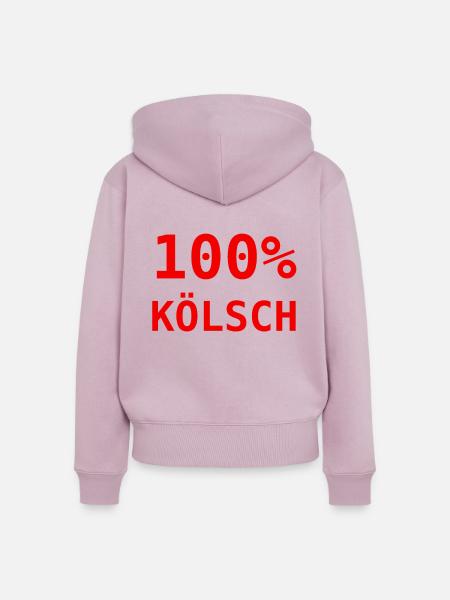 100% Kölsch - Frauen Premium Bio Zip Hoodie - Altrosa
