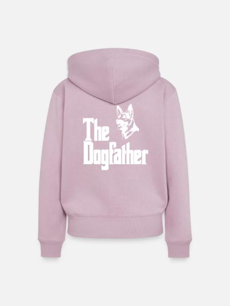 The Dogfather Schäferhund - Frauen Premium Bio Zip Hoodie - Altrosa