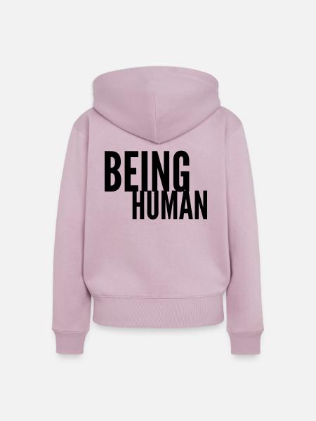 BEING HUMAN - being human - Frauen Premium Bio Zip Hoodie - Altrosa