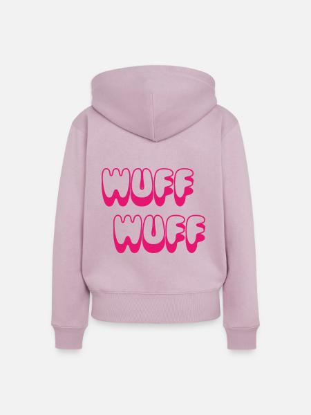 Wuff Wuff Hund - Frauen Premium Bio Zip Hoodie - Altrosa