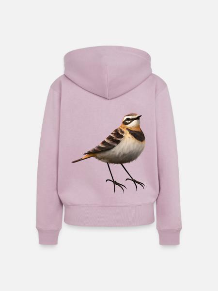 Braunkehlchen - Frauen Premium Bio Zip Hoodie - Altrosa