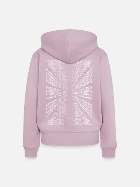 Vertikaler Binärcode - Frauen Premium Bio Zip Hoodie - Altrosa