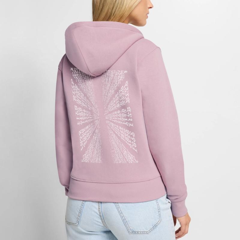 Vertical binary code Women's Premium Organic Zip Hoodie
