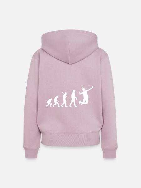 Badminton Opa Evolution - Frauen Premium Bio Zip Hoodie - Altrosa