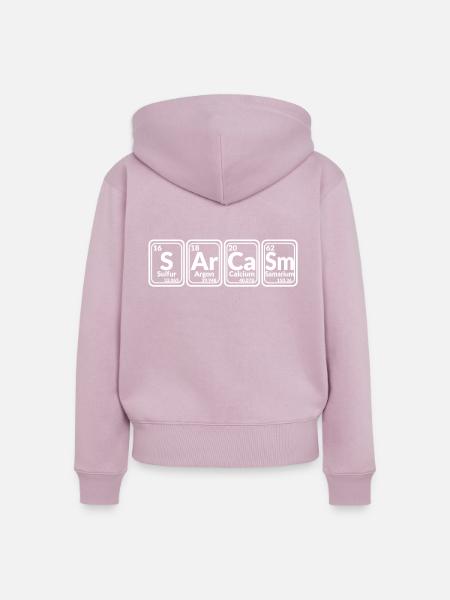 Sarkasmus Intelligenz - Frauen Premium Bio Zip Hoodie - Altrosa