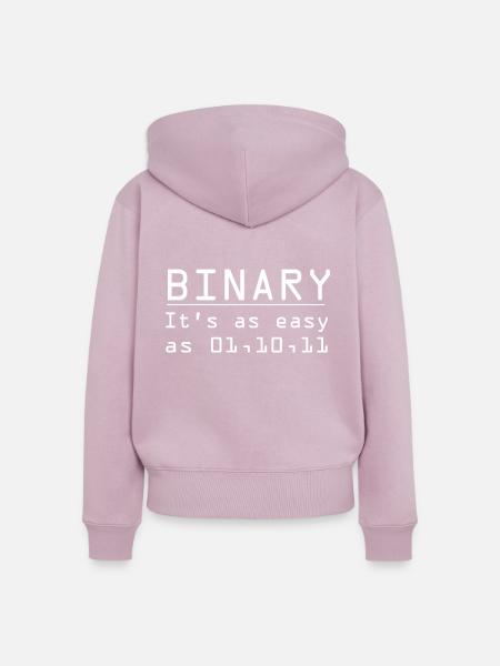 Binär - Frauen Premium Bio Zip Hoodie - Altrosa