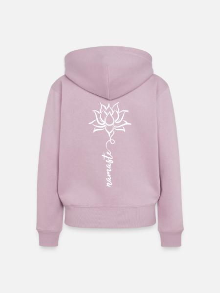 Namaste Blüte - Frauen Premium Bio Zip Hoodie - Altrosa
