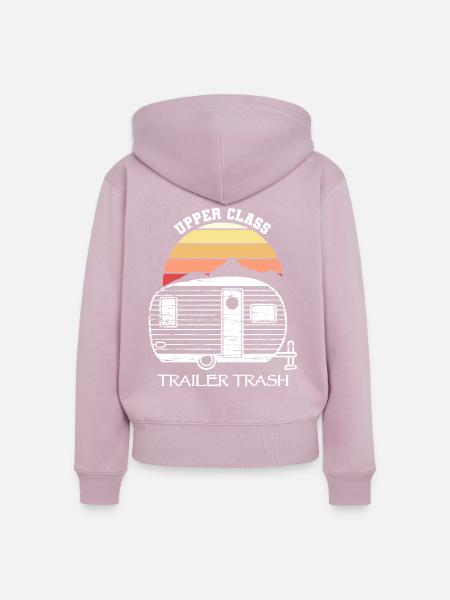 Trailer Trash USA - Frauen Premium Bio Zip Hoodie - Altrosa
