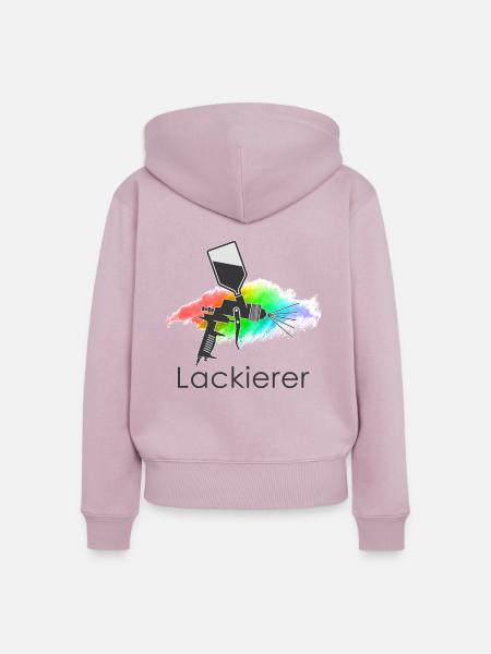Lackierer - Frauen Premium Bio Zip Hoodie - Altrosa