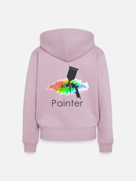 Lackieren - Frauen Premium Bio Zip Hoodie - Altrosa