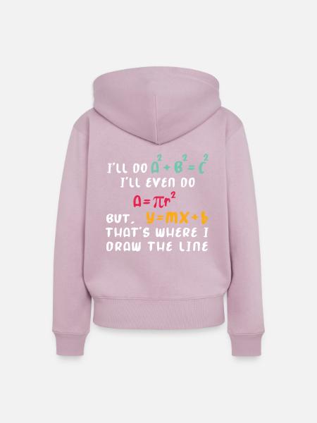 Mathe Nerd - Frauen Premium Bio Zip Hoodie - Altrosa