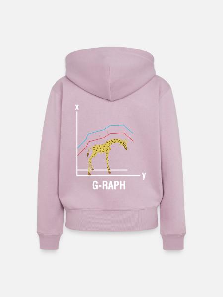 Giraffen Graph - Frauen Premium Bio Zip Hoodie - Altrosa