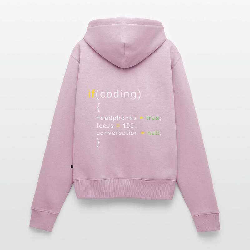 Programmierer Coding Frauen Premium Bio Zip Hoodie